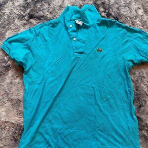 Teal Mens Lacoste Polo, Size 4.